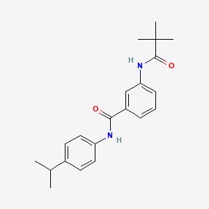 3-[(2,2-dimethylpropanoyl)amino]-N-[4-(propan-2-yl)phenyl]benzamide