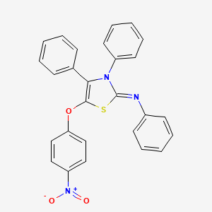 N-[(2Z)-5-(4-nitrophenoxy)-3,4-diphenyl-1,3-thiazol-2(3H)-ylidene]aniline