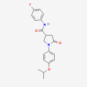 N-(4-fluorophenyl)-5-oxo-1-[4-(propan-2-yloxy)phenyl]pyrrolidine-3-carboxamide