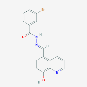 3-bromo-N'-[(E)-(8-hydroxyquinolin-5-yl)methylidene]benzohydrazide