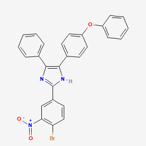 molecular formula C27H18BrN3O3 B11522366 2-(4-bromo-3-nitrophenyl)-4-(4-phenoxyphenyl)-5-phenyl-1H-imidazole 