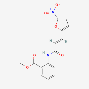 Benzoic acid, 2-[3-(5-nitro-2-furyl)-1-oxo-2-propenylamino]-, methyl ester