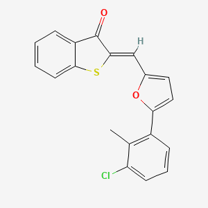 (2Z)-2-{[5-(3-chloro-2-methylphenyl)furan-2-yl]methylidene}-1-benzothiophen-3(2H)-one