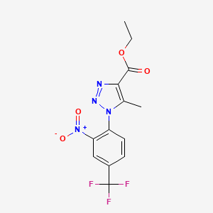 ethyl 5-methyl-1-[2-nitro-4-(trifluoromethyl)phenyl]-1H-1,2,3-triazole-4-carboxylate