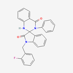 molecular formula C28H20FN3O2 B11522397 1-(2-fluorobenzyl)-3'-phenyl-1'H-spiro[indole-3,2'-quinazoline]-2,4'(1H,3'H)-dione 