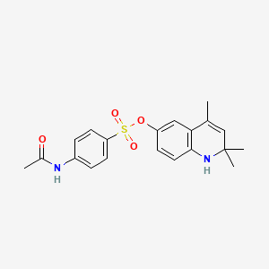 molecular formula C20H22N2O4S B11522404 2,2,4-Trimethyl-1,2-dihydroquinolin-6-yl 4-(acetylamino)benzenesulfonate 