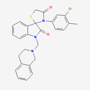 3a(2)-(3-Bromo-4-methylphenyl)-1-[(3,4-dihydro-2(1H)-isoquinolinyl)methyl]spiro[3H-indole-3,2a(2)-thiazolidine]-2,4a(2)(1H)-dione