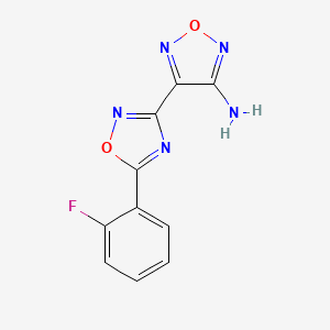 4-[5-(2-Fluorophenyl)-1,2,4-oxadiazol-3-yl]-1,2,5-oxadiazol-3-amine