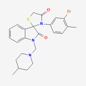 3'-(3-Bromo-4-methylphenyl)-1-[(4-methylpiperidin-1-YL)methyl]-1,2-dihydrospiro[indole-3,2'-[1,3]thiazolidine]-2,4'-dione