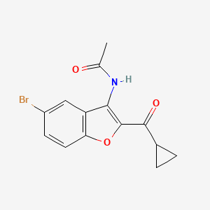 N-[5-bromo-2-(cyclopropanecarbonyl)-1-benzofuran-3-yl]acetamide