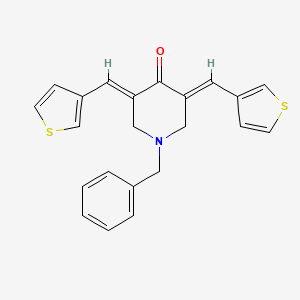 (3E,5E)-1-benzyl-3,5-bis(thiophen-3-ylmethylidene)piperidin-4-one