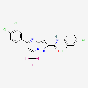 N-(2,4-dichlorophenyl)-5-(3,4-dichlorophenyl)-7-(trifluoromethyl)pyrazolo[1,5-a]pyrimidine-2-carboxamide