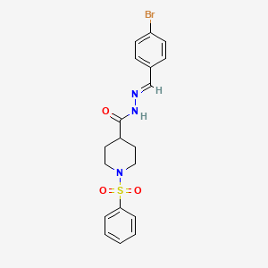 N'-[(E)-(4-bromophenyl)methylidene]-1-(phenylsulfonyl)piperidine-4-carbohydrazide