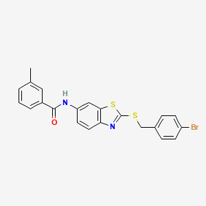 N-{2-[(4-bromobenzyl)sulfanyl]-1,3-benzothiazol-6-yl}-3-methylbenzamide