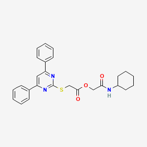 2-(Cyclohexylamino)-2-oxoethyl [(4,6-diphenylpyrimidin-2-yl)sulfanyl]acetate