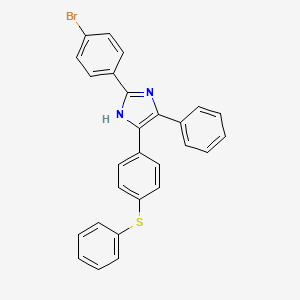 2-(4-bromophenyl)-5-phenyl-4-[4-(phenylsulfanyl)phenyl]-1H-imidazole