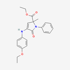 ethyl 4-[(4-ethoxyphenyl)amino]-2-methyl-5-oxo-1-phenyl-2,5-dihydro-1H-pyrrole-2-carboxylate