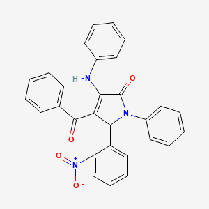 5-(2-nitrophenyl)-1-phenyl-3-(phenylamino)-4-(phenylcarbonyl)-1,5-dihydro-2H-pyrrol-2-one