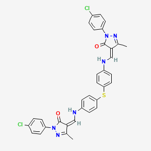 (4Z,4'Z)-4,4'-{sulfanediylbis[benzene-4,1-diylimino(Z)methylylidene]}bis[2-(4-chlorophenyl)-5-methyl-2,4-dihydro-3H-pyrazol-3-one]