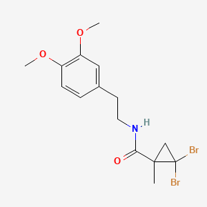 2,2-dibromo-N-[2-(3,4-dimethoxyphenyl)ethyl]-1-methylcyclopropane-1-carboxamide