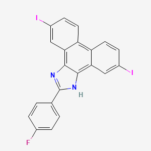 2-(4-fluorophenyl)-5,10-diiodo-1H-phenanthro[9,10-d]imidazole