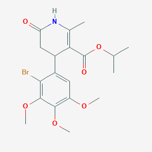 Propan-2-yl 4-(2-bromo-3,4,5-trimethoxyphenyl)-2-methyl-6-oxo-1,4,5,6-tetrahydropyridine-3-carboxylate