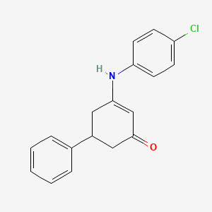 3-[(4-Chlorophenyl)amino]-5-phenylcyclohex-2-en-1-one