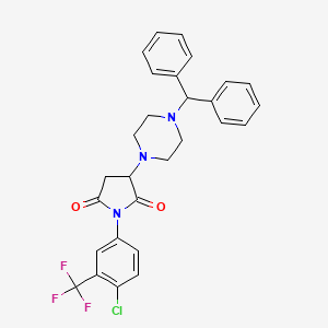 1-[4-Chloro-3-(trifluoromethyl)phenyl]-3-[4-(diphenylmethyl)piperazin-1-yl]pyrrolidine-2,5-dione