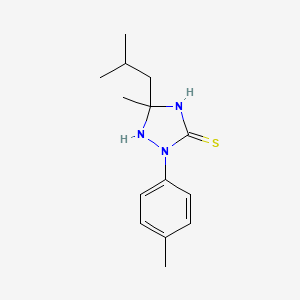 5-Methyl-2-(4-methylphenyl)-5-(2-methylpropyl)-1,2,4-triazolidine-3-thione