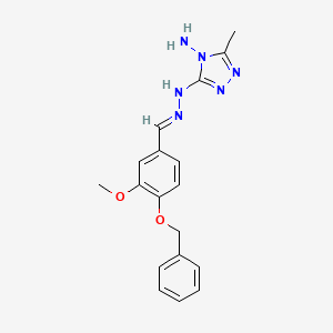 3-{(2E)-2-[4-(benzyloxy)-3-methoxybenzylidene]hydrazinyl}-5-methyl-4H-1,2,4-triazol-4-amine