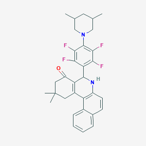 5-[4-(3,5-dimethylpiperidin-1-yl)-2,3,5,6-tetrafluorophenyl]-2,2-dimethyl-2,3,5,6-tetrahydrobenzo[a]phenanthridin-4(1H)-one