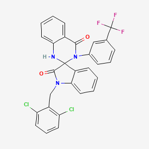 1-(2,6-dichlorobenzyl)-3'-[3-(trifluoromethyl)phenyl]-1'H-spiro[indole-3,2'-quinazoline]-2,4'(1H,3'H)-dione