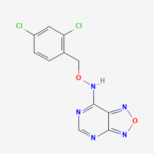 molecular formula C11H7Cl2N5O2 B11522656 (7E)-N-[(2,4-dichlorobenzyl)oxy][1,2,5]oxadiazolo[3,4-d]pyrimidin-7(6H)-imine 