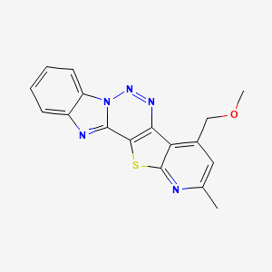 8-(methoxymethyl)-6-methyl-3-thia-5,11,12,13,20-pentazapentacyclo[11.7.0.02,10.04,9.014,19]icosa-1(20),2(10),4,6,8,11,14,16,18-nonaene