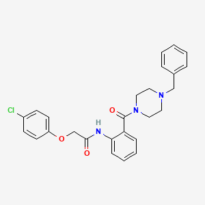 N-[2-(4-benzylpiperazine-1-carbonyl)phenyl]-2-(4-chlorophenoxy)acetamide