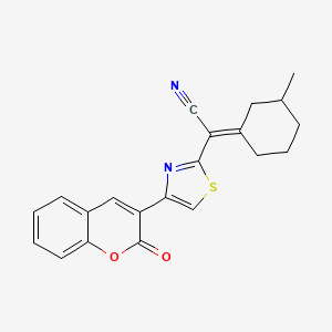 (2E)-(3-methylcyclohexylidene)[4-(2-oxo-2H-chromen-3-yl)-1,3-thiazol-2-yl]ethanenitrile