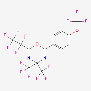 4H-1,3,5-Oxadiazine, 6-pentafluoroethyl-2-(4-trifluoromethoxyphenyl)-4,4-bis(trifluoromethyl)-