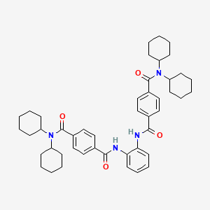 molecular formula C46H58N4O4 B11522747 N~4~,N~4~'-benzene-1,2-diylbis(N,N-dicyclohexylbenzene-1,4-dicarboxamide) 