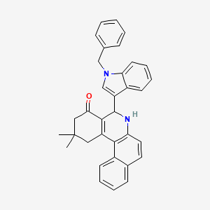 5-(1-benzyl-1H-indol-3-yl)-2,2-dimethyl-2,3,5,6-tetrahydrobenzo[a]phenanthridin-4(1H)-one