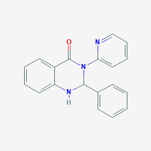 molecular formula C19H15N3O B11522787 2-phenyl-3-(pyridin-2-yl)-2,3-dihydroquinazolin-4(1H)-one 