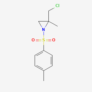 molecular formula C11H14ClNO2S B11522803 Aziridine, 2-chloromethyl-2-methyl-1-(4-methylphenylsulfonyl)- 