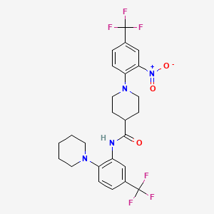 1-[2-nitro-4-(trifluoromethyl)phenyl]-N-[2-(piperidin-1-yl)-5-(trifluoromethyl)phenyl]piperidine-4-carboxamide