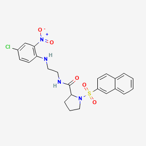 N-{2-[(4-chloro-2-nitrophenyl)amino]ethyl}-1-(naphthalen-2-ylsulfonyl)prolinamide