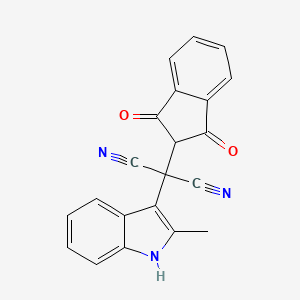 2-(1,3-dioxoinden-2-yl)-2-(2-methyl-1H-indol-3-yl)propanedinitrile