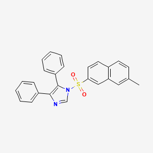 molecular formula C26H20N2O2S B11522965 1-[(7-methylnaphthalen-2-yl)sulfonyl]-4,5-diphenyl-1H-imidazole 