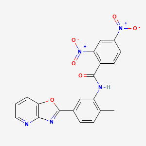 N-(2-Methyl-5-{[1,3]oxazolo[4,5-B]pyridin-2-YL}phenyl)-2,4-dinitrobenzamide