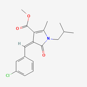 methyl (4Z)-4-(3-chlorobenzylidene)-2-methyl-1-(2-methylpropyl)-5-oxo-4,5-dihydro-1H-pyrrole-3-carboxylate