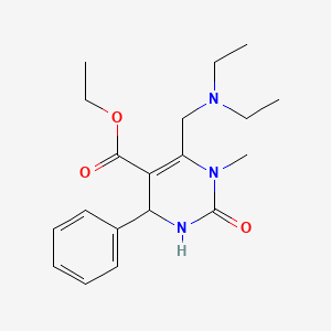 Ethyl 6-[(diethylamino)methyl]-1-methyl-2-oxo-4-phenyl-1,2,3,4-tetrahydropyrimidine-5-carboxylate