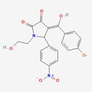 4-[(4-bromophenyl)carbonyl]-3-hydroxy-1-(2-hydroxyethyl)-5-(4-nitrophenyl)-1,5-dihydro-2H-pyrrol-2-one