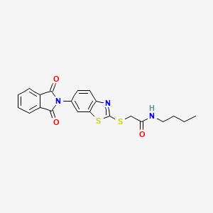 N-butyl-2-{[6-(1,3-dioxo-1,3-dihydro-2H-isoindol-2-yl)-1,3-benzothiazol-2-yl]sulfanyl}acetamide